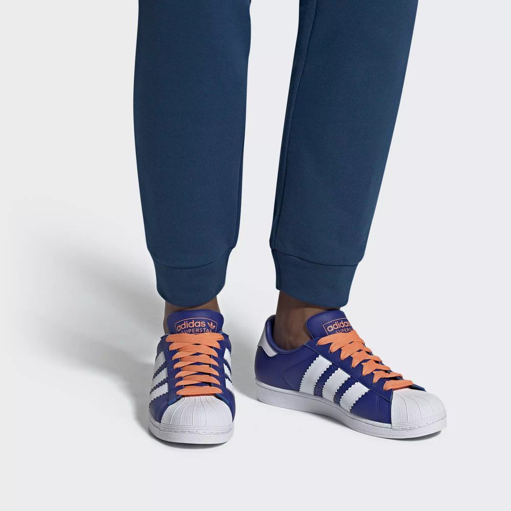 Adidas Superstar Tenis Azules Para Hombre (MX-24998)